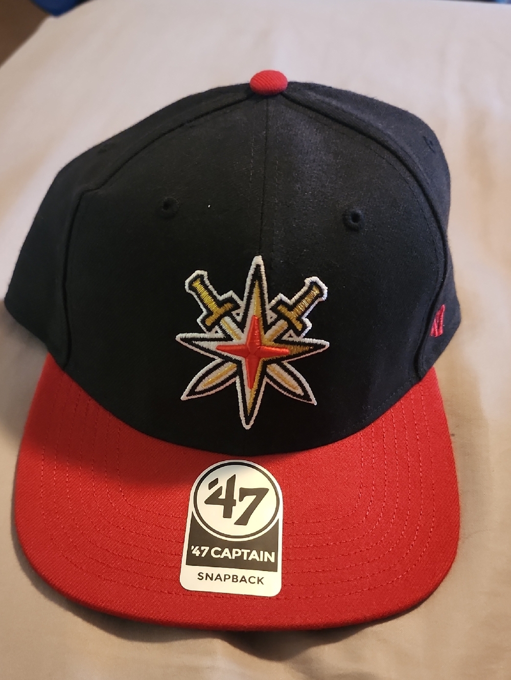 VGK '47 Captain Snapback Hat by 47 - Black & Red